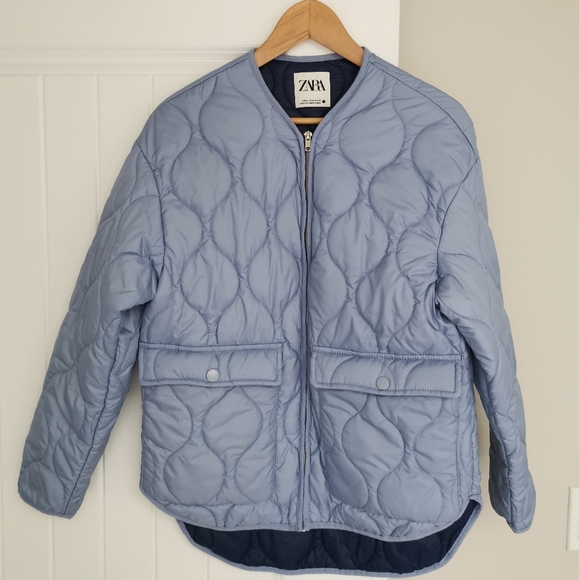 ZARA OVERSIZED QUILTED JACKET - Picture 4 of 9